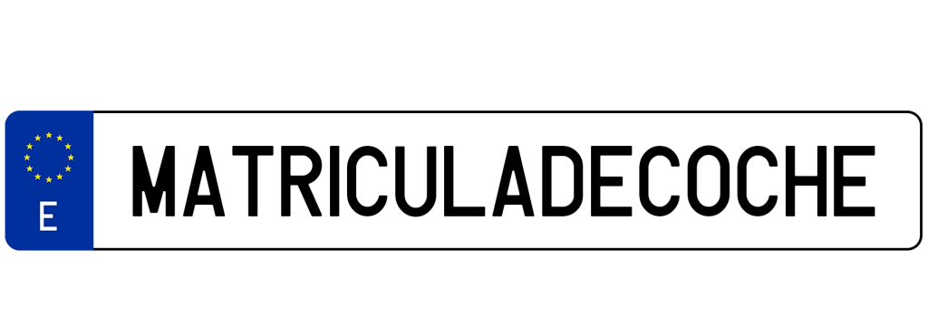 logo matricula de coche
