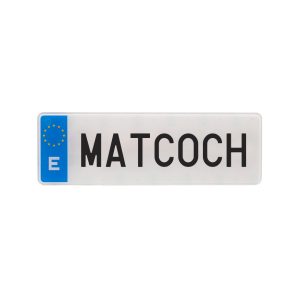 Matrícula para coche alpha